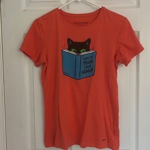 LIKE NEW LIFE IS GOOD CAT TEE